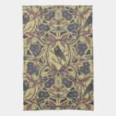 Mauve, Tan & Gray Crow & Dragonfly Geschirrtuch (Vertikal)