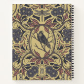 Mauve, Tan & Gray Crow & Dragonfly Notizblock (Rückseite)