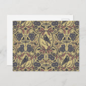 Mauve, Tan & Gray Crow & Dragonfly Postkarte (Vorne/Hinten)