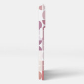 Mauve Taupe Blush Pink Circles Muster iPhone Hülle (Rechte Seite)