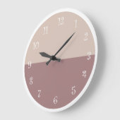 Mauve Taupe Cream Kitchen Clocks Große Wanduhr (Winkel)