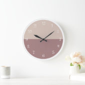 Mauve Taupe Cream Kitchen Clocks Große Wanduhr (Zuhause)