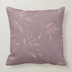 Mauve/Taupe Eleganter Luxus Blumenkissen Kissen