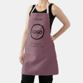 Mauve Taupe Firmenlogo Mitarbeiter Name Apr Schürze (InSitu)