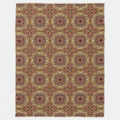Mauve Taupe Ochre Tan Brown Bohemisch Bali Art Fleecedecke (Vorderseite)