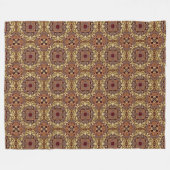 Mauve Taupe Ochre Tan Brown Bohemisch Bali Art Fleecedecke (Vorderseite (Horizontal))