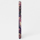 Mauve Taupe Pink Violet Lila Paisley Muster iPhone Hülle (Linke Seite)