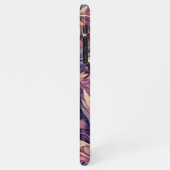 Mauve Taupe Pink Violet Lila Paisley Muster iPhone Hülle (Linke Seite)