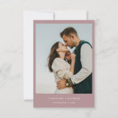 Mauve & Teracotta Botanisches Wappen Monogramm Hoc Save The Date (Rückseite)