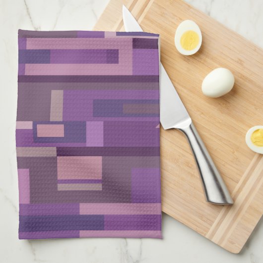 Mauve-Töne abstraktes Muster Geschirrtuch (Viertel Falte)