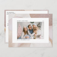 Mauve Tones und Glitzer Akzente Foto Weihnachten