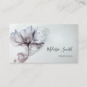 Mauve transparente Blume und Haze Visitenkarte (Vorderseite)