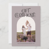 Mauve Typografy Gift Certificate (Vorderseite)