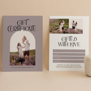 Mauve Typografy Gift Certificate