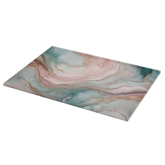 Mauve und Aquamarine Agate Layers Schneidebrett (Ecke)