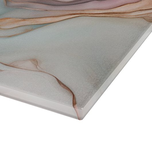 Mauve und Aquamarine Agate Layers Schneidebrett (Ecke)