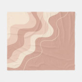Mauve und Beige Liquid Abstrakt Fleecedecke (Vorderseite (Horizontal))