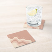 Mauve und Beige Liquid Abstrakt Rechteckiger Pappuntersetzer (Vor Ort)