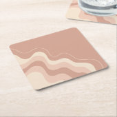 Mauve und Beige Liquid Abstrakt Rechteckiger Pappuntersetzer (angewinkelt)