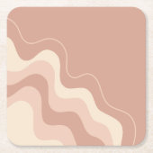 Mauve und Beige Liquid Abstrakt Rechteckiger Pappuntersetzer (Vorderseite)