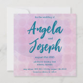 Mauve und Blue Save the Date Card & Envelope (Rückseite)