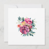 Mauve und Burgundy Floral Wedding speichern das Da Einladung (Rückseite)