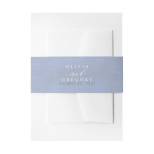 Mauve und Dusty Blue Floral Wedding Einladungsbanderole