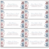 Mauve und Dusty Blue Guest Names Address Labels (Vorderseite)