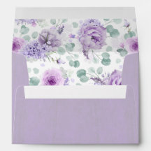 Mauve und Dusty Purple Blumen Elegantes Wasserfarb