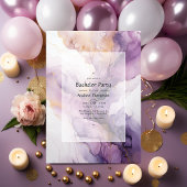 Mauve und Gold Ink Bachelor Party Einladung