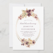 Mauve und Gold Vintages Brautparty Einladung (Vorderseite)