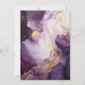 Mauve und Gold zurück zum Party der Schule Einladung (Rückseite)