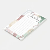 Mauve- und grüne Abstrakte Formen zu erledigen Lis Post-it Klebezettel (angewinkelt)