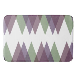 Mauve und grüne Dreiecke Badematte