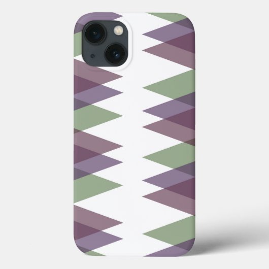 Mauve und grüne Dreiecke Case-Mate iPhone Gehäuse Case-Mate iPhone Hülle (Rückseite)