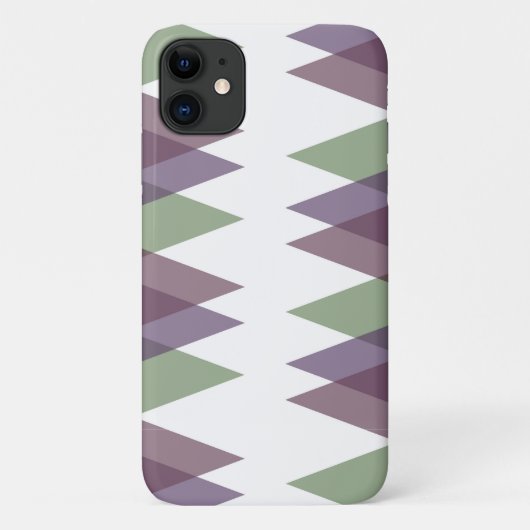 Mauve und grüne Dreiecke Case-Mate iPhone Hülle (Rückseite)