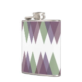 Mauve und grüne Dreiecke Flachmann (Links)