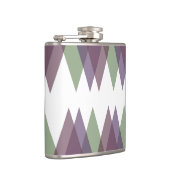 Mauve und grüne Dreiecke Flachmann (Rechts)