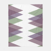 Mauve und grüne Dreiecke Fleecedecke (Vorderseite)