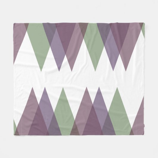 Mauve und grüne Dreiecke Fleecedecke (Vorderseite (Horizontal))