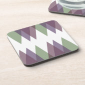 Mauve und grüne Dreiecke Getränkeuntersetzer (Linke Seite)