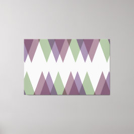 Mauve und grüne Dreiecke Leinwanddruck