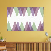 Mauve und grüne Dreiecke Leinwanddruck (Insitu (Wohnzimmer))