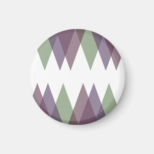 Mauve und grüne Dreiecke Magnet