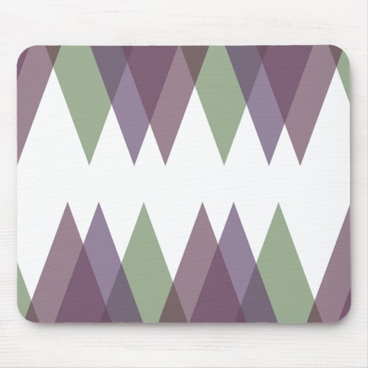 Mauve und grüne Dreiecke Mousepad (Vorne)