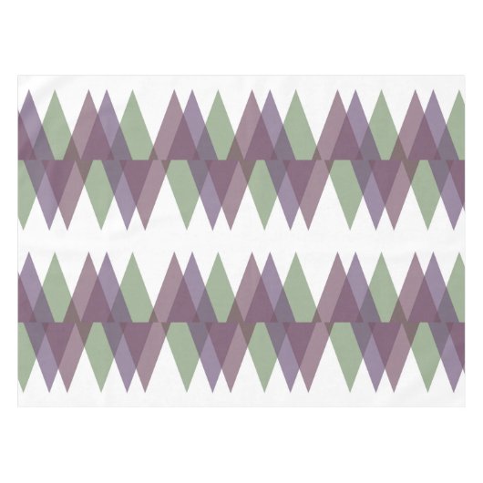 Mauve und grüne Dreiecke Tischdecke (Vorderseite (Horizontal))