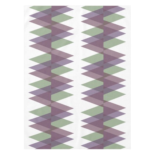 Mauve und grüne Dreiecke Tischdecke (Vorderseite)