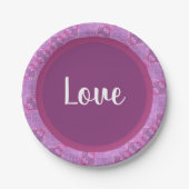 Mauve und Lila Pappteller (Vorderseite)