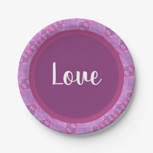 Mauve und Lila Pappteller (Vorderseite)