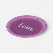 Mauve und Lila Pappteller (Schrägansicht)